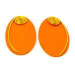 Boucles d'oreille- kibi-Kadokélé - orange